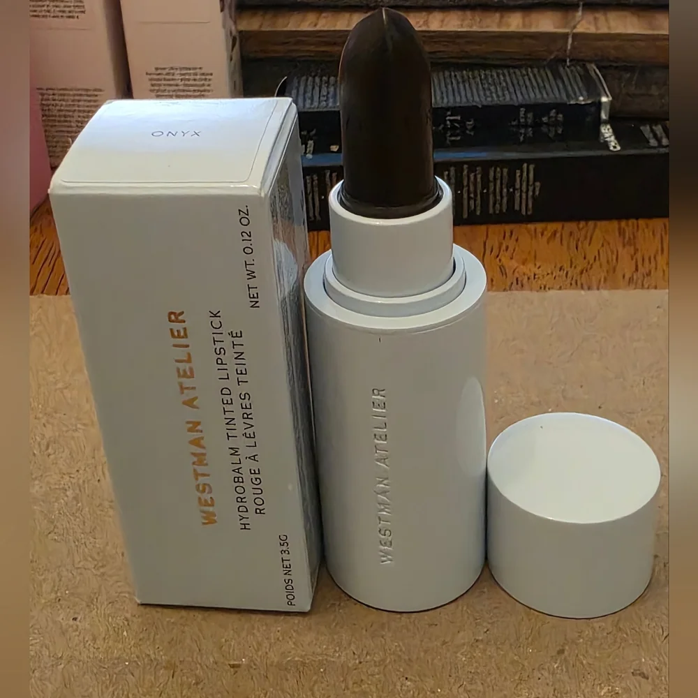 Westman Atelier HydroBalm Tinted Lipstick Onyx/Sheer Deep Plum. BNIB